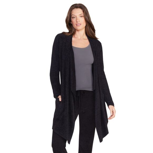 Barefoot Dreams Sweaters - Barefoot Dreams Womens CozyChic Lite Island Wrap Cardigan Small/Medium Black NWT
